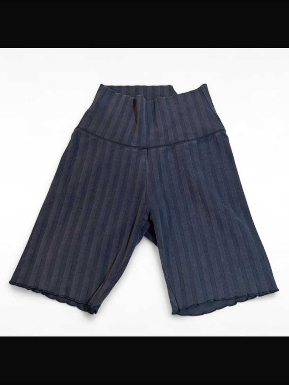Aerie Offline High-Waist Navy Ribbed Bike Shorts - Size Small